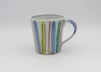 高橋宏彰　色絵磁器シマシマのマグB