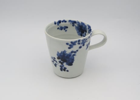 松尾貞一郎　染付磁器つる花マグ14