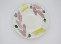 古川桜　色絵磁器オリーブ6寸皿