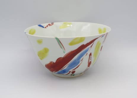 古川桜　色絵磁器ボタニカル麺鉢A