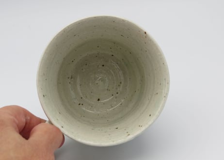 松尾三希子　色絵半磁器紫緑大振りマグD