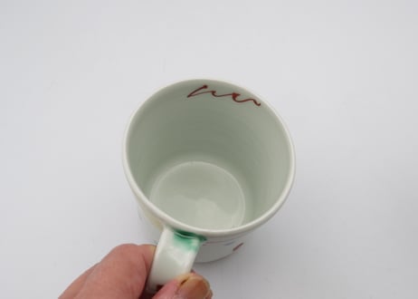 古川章蔵　色絵磁器デタラメ紋マグE