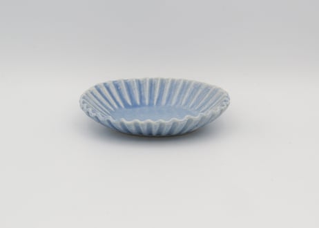東まり子　アクア釉輪花楕円小皿