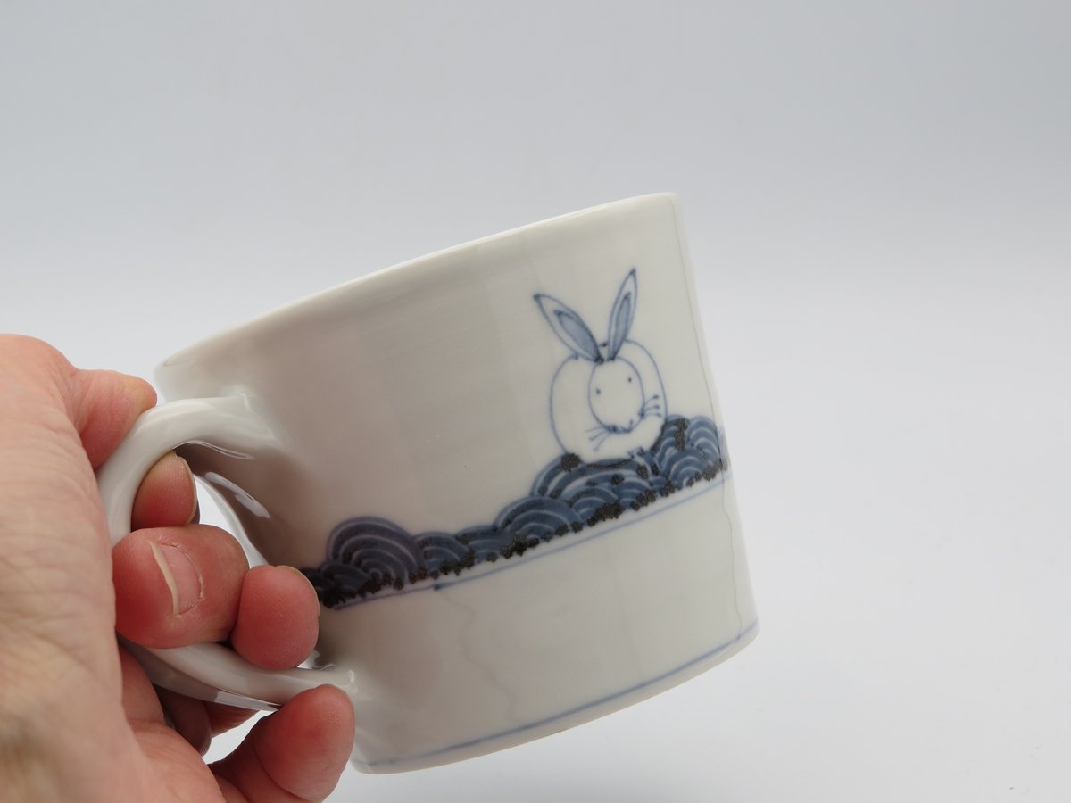 イムサエム　ウサギ柄マグカップ　未使用 イムサエム ウサギ柄マグカップ 未使用 イム サエム Saemu Imu