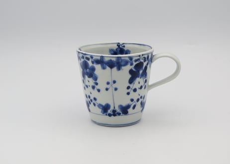 松尾貞一郎　染付磁器花紋マグN17