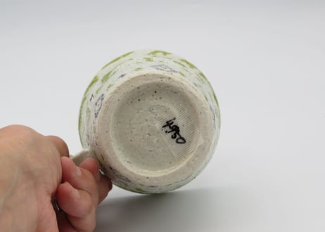 松尾三希子　半磁器緑マグN15