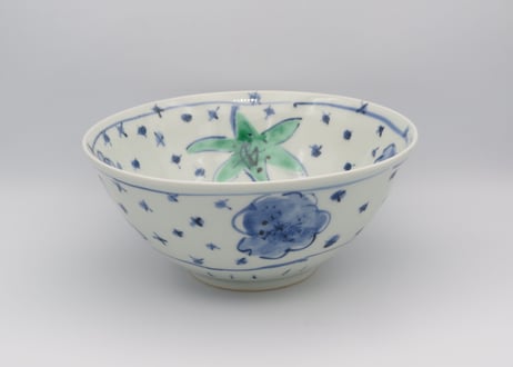 古川章蔵　色絵磁器花の大鉢