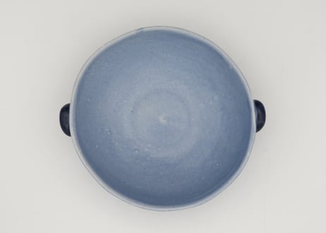 東まり子　アクア色の磁器のスープカップ