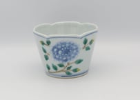 清水なお子　色絵磁器花唐草フリーカップ