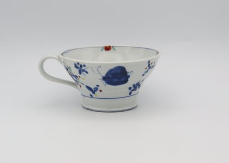 松尾貞一郎　色絵磁器蝶のマグN3