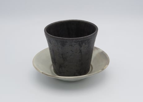 渡辺信史　黒釉薬フリーカップ