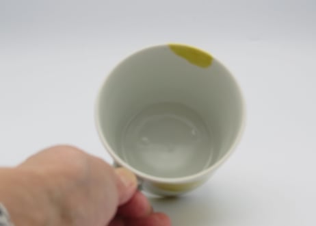 古川桜　色絵磁器黄斑マグ