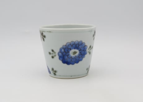 清水なお子　色絵磁器菊紋マグA