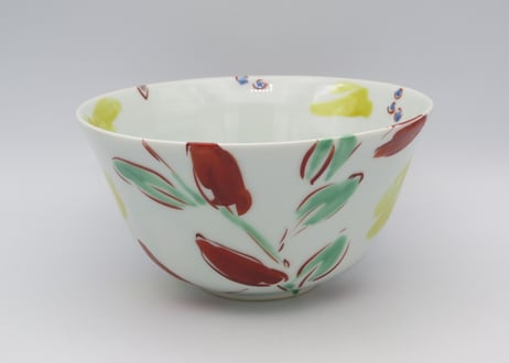 古川桜　色絵磁器ボタニカル麺鉢C