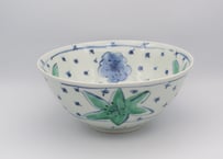 古川章蔵　色絵磁器花の大鉢