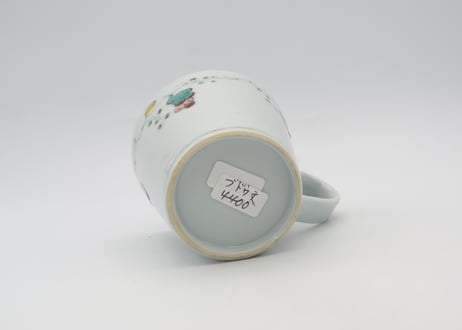 清水なお子　色絵磁器ぶどう紋マグ