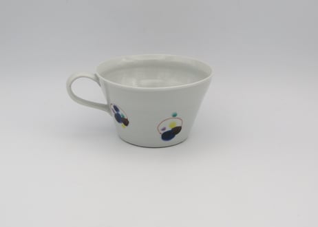 松尾貞一郎　色絵磁器丸紋スープカップ5