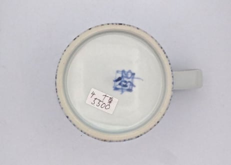 松尾貞一郎　染付け磁器トグサのマグ