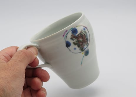 松尾貞一郎　色絵磁器マグN17