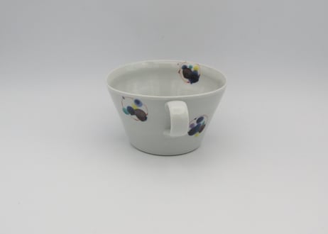 松尾貞一郎　色絵磁器丸紋スープカップ5