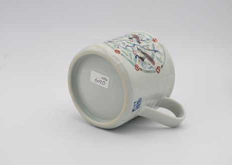 松尾貞一郎　色絵磁器鳥のマグ2