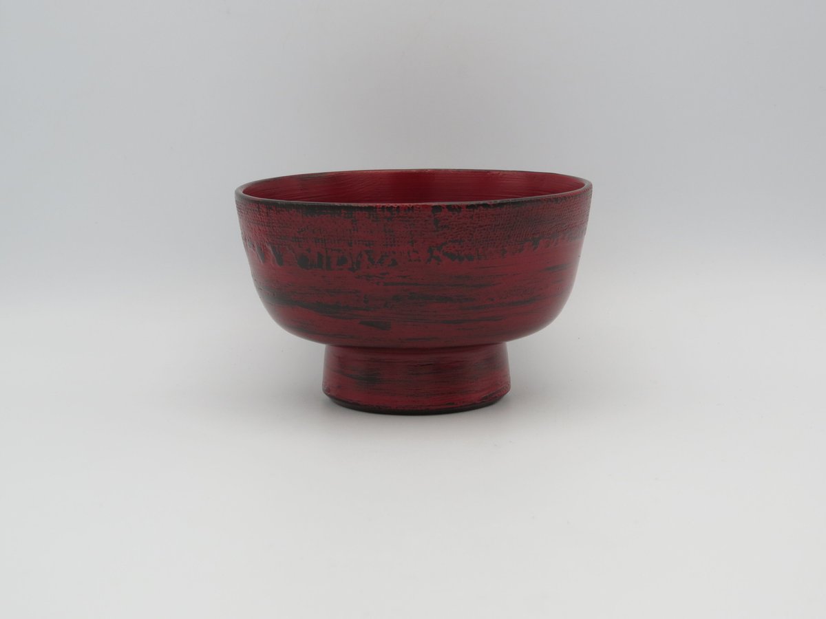 大蔵達雄さん作 根来塗り 漆の中皿