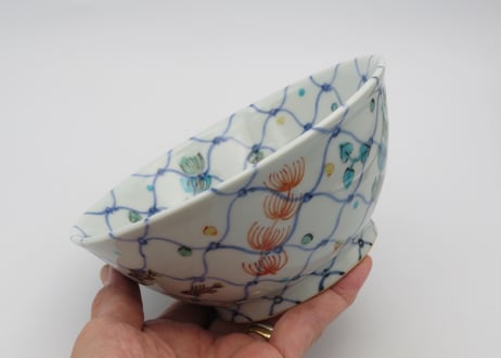 髙橋宏彰　色絵磁器水草魚中鉢