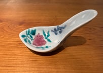 清水なお子　色絵レンゲ牡丹花唐草