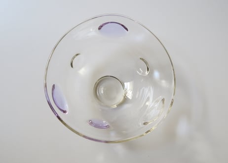 谷道和博　藤色水玉紋中鉢