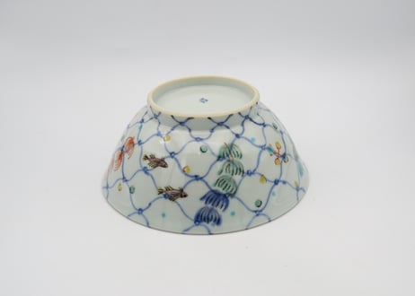 髙橋宏彰　色絵磁器水草魚中鉢
