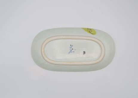 古川章蔵　色絵磁器クレマチス小判中皿B