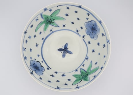 古川章蔵　色絵磁器花の大鉢