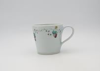 清水なお子　色絵磁器ぶどう紋マグ