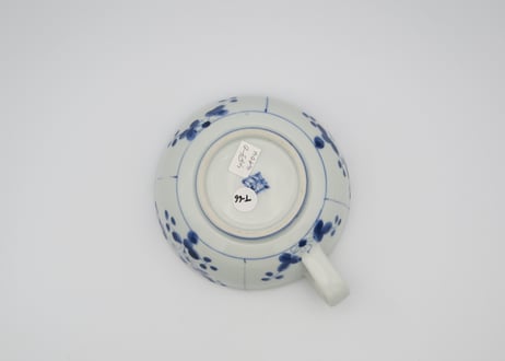松尾貞一郎　染付け磁器花紋スープカップT-66