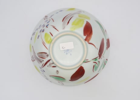 古川桜　色絵磁器ボタニカル麺鉢C