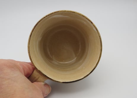 東直人　織部面取コマ紋スープカップ507