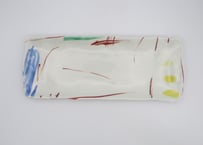 長古川章蔵　色絵磁器デタラメ紋皿E