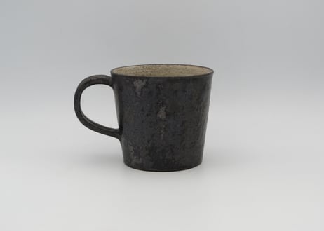渡辺信史　黒釉薬マグB