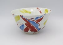 古川桜　色絵磁器ボタニカル麺鉢A