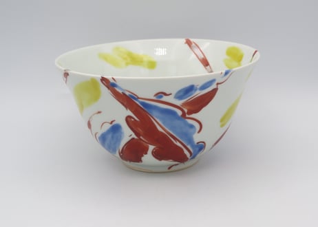 古川桜　色絵磁器ボタニカル麺鉢A