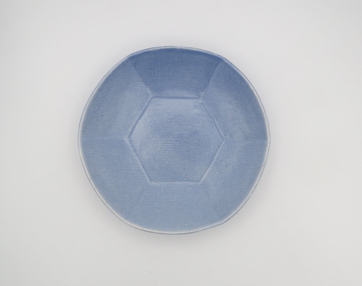 東まり子 磁器アクア釉六角中皿 | 工藝舎 オンラインショップ
