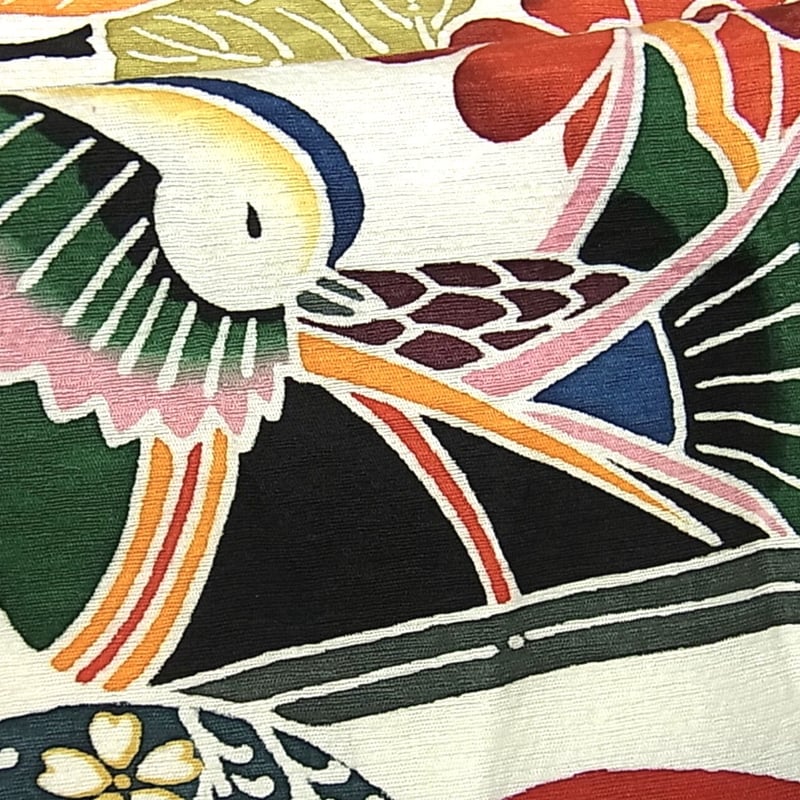 アウトレット】展示品148万 手ざし京紅型染 宮崎紅型 振袖 作家物 F12