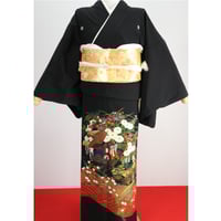 K18】川と松が描かれた黒留袖 礼装 帯セット 正絹 | kimonoSTORE