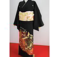 K18】川と松が描かれた黒留袖 礼装 帯セット 正絹 | kimonoSTORE