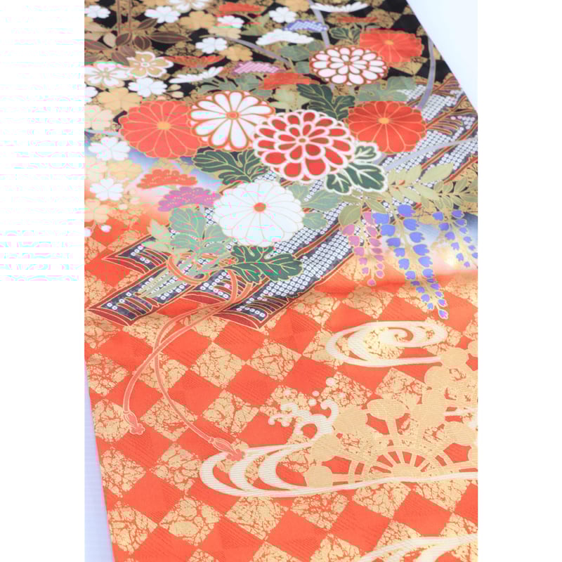 振袖フルセット　オレンジ　美品　正絹　紅型 振袖フルセット オレンジ 美品 正絹 紅型 楽天市場】【レンタル】振袖