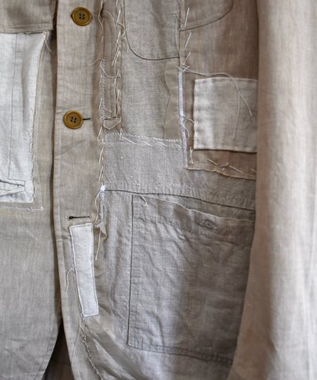 Remake Patchwork Linen Jacket
