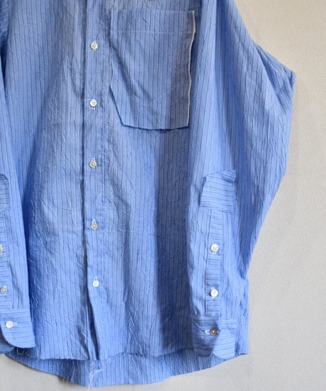 Wrinkled Blue Stripe Shirt