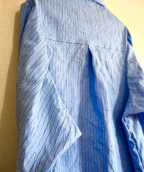 Wrinkled Blue Stripe Shirt