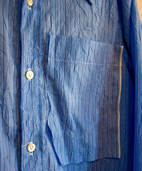 Wrinkled Blue Stripe Shirt