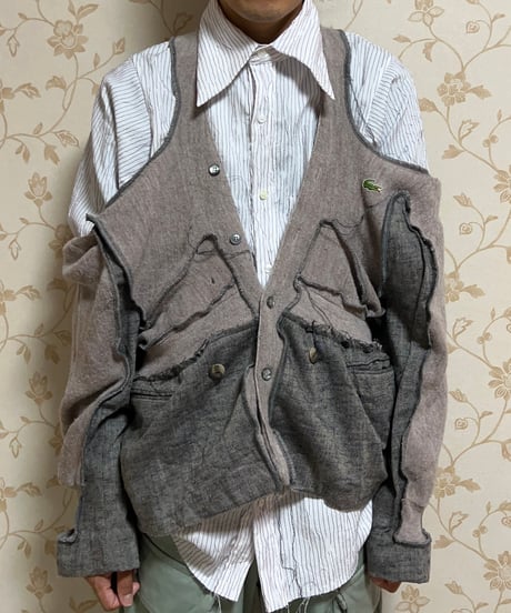 Remake Cut Shoulder Cardigan Jacket